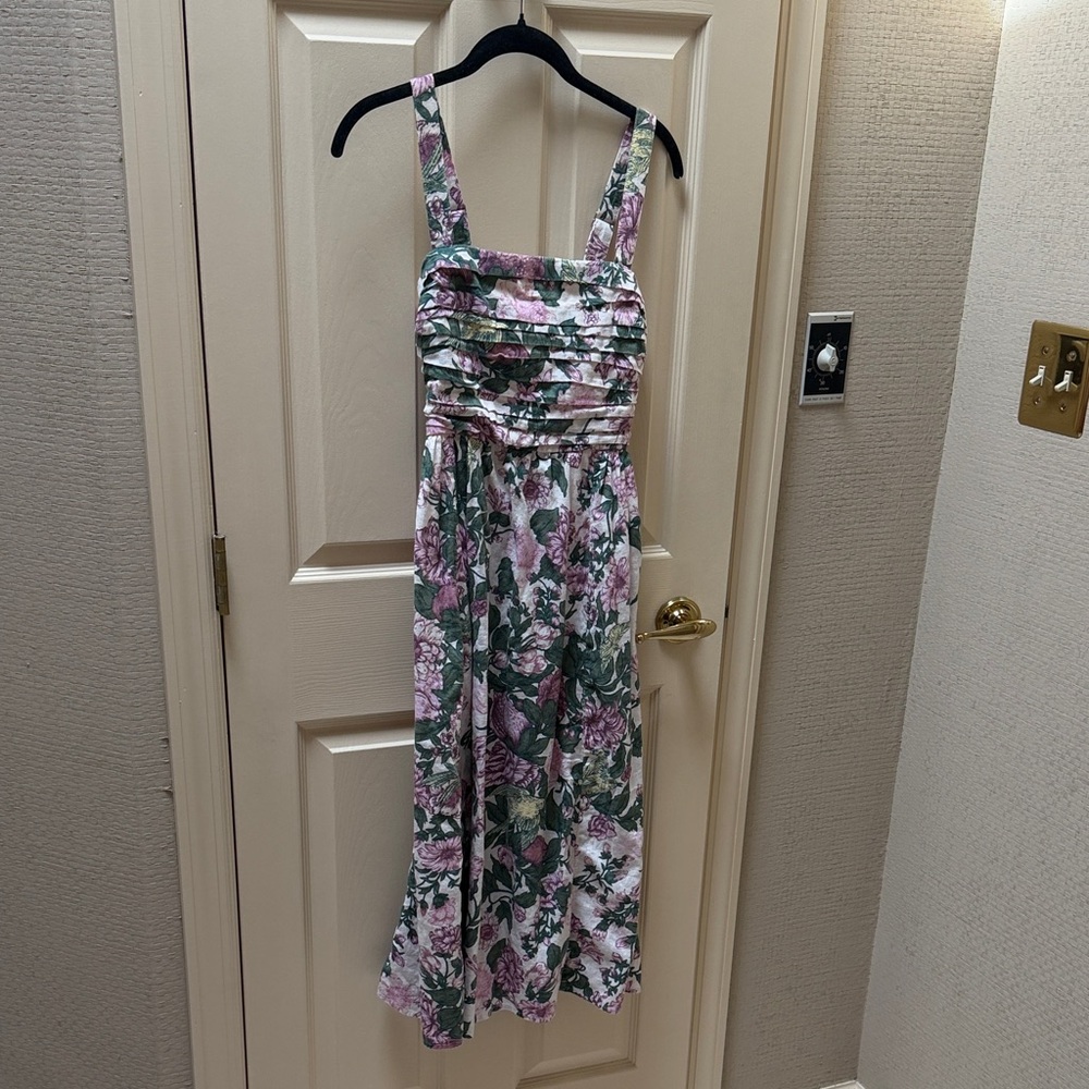 Abercrombie cotton purple floral summer spring dress